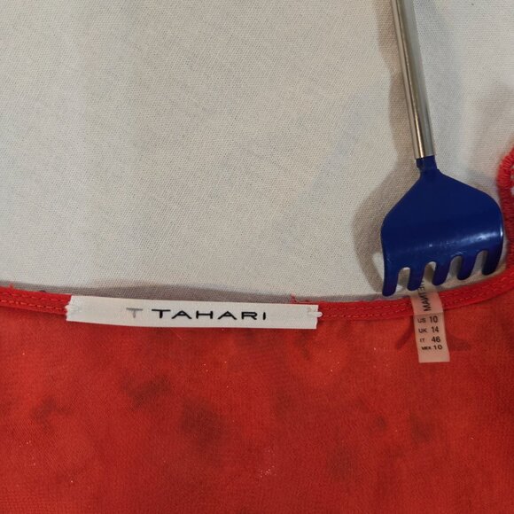 TAHARI Fairy Cottagecore Multicolor Floral Tulle Lace Dress Size 10 New NO Tags! - Picture 11 of 16